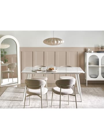 Beliani Esszimmertisch RODALLO in Weiß - (W) 90 x (H) 75 x (L) 160 cm