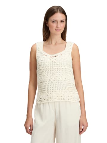 BETTY & CO Strick-Top mit Lochmuster in Arctic Wolf