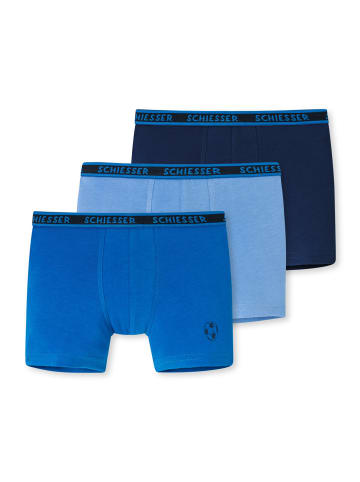 Schiesser Boxershort 3er Pack in Hellblau/Blau/Dunkelblau (2)