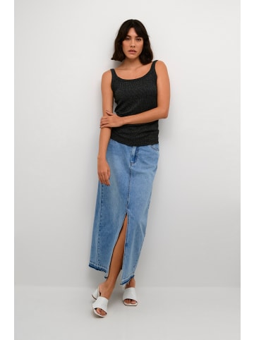 Kaffe Jerseytop KAcecilia Slim fit in Silver Glitter Knit