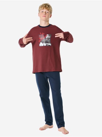Schiesser Pyjama Sleepwear in burgund