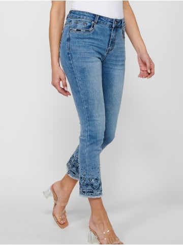 KOROSHI LANGE JEANS GERADE HOSEN in blau