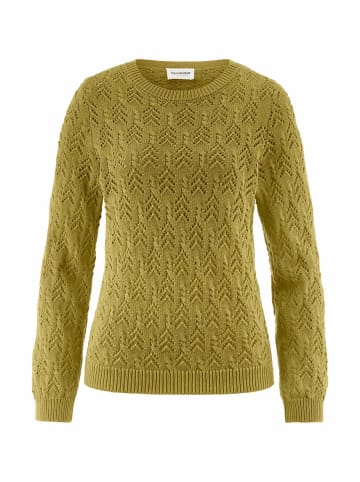 Hessnatur Hessnatur Strick Pullover Regular aus Bio-Baumwolle und Wolle in sommermoos