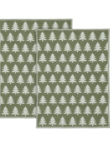 Erwin Müller Baumwolle, Jacquard Geschirrtuch 2er-Pack in grün