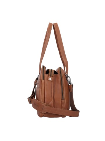 Plevier Hearst Aktentasche Leder 43 cm Laptopfach cognac
