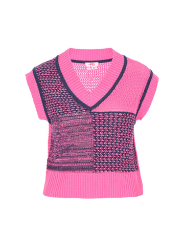 myMo Women Vest in pink navy