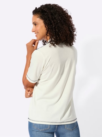WITT WEIDEN Kurzarm-Shirt in ecru-marine