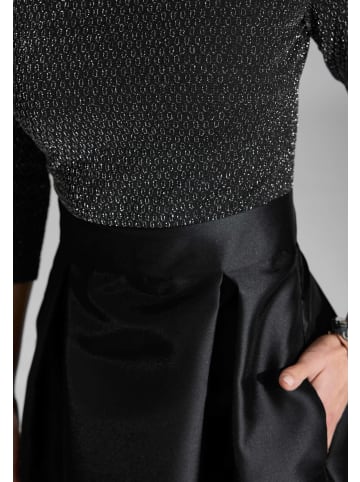 SWING Cocktailkleid in schwarz silber - 0001