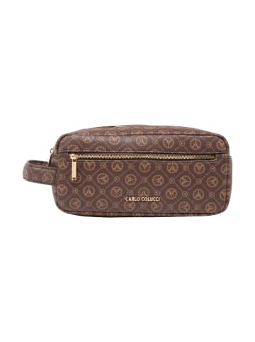 Carlo Colucci Kosmetiktasche Dellantonio in Braun