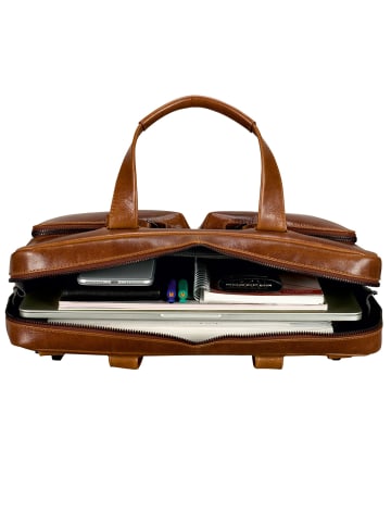 Leonhard Heyden Porto Aktentasche Leder 38 cm braun