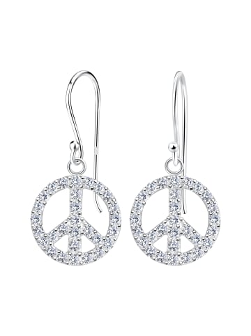 Alexander York Ohrringe PEACE mit Zirkonia in 925 Sterling Silber, 2-tlg.