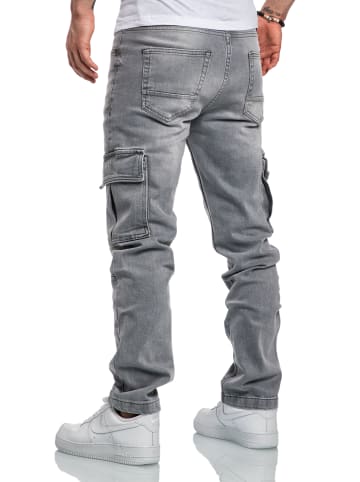 Amaci&Sons Regular Slim Cargo Jeans MIAMI in Hellgrau