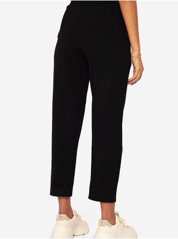 SASSYCLASSY Jersey Chinos mit Ziernaht in Schwarz