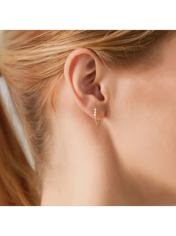 Glanzstücke München Ohrstecker aus Sterling Silber mit Zirkonia in gelbgold