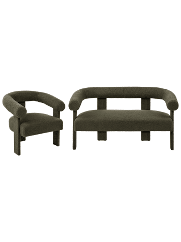 Beliani 2-tlg Sitzgruppe ILBRO in Grün