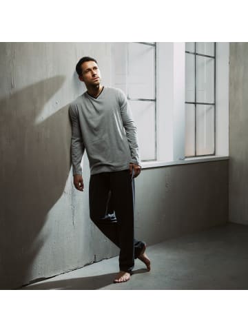 REDBEST Single-Jersey Schlafanzug 2er-Pack in blau/hellgrau-anthrazit meliert