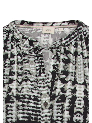 Camel Active Langarm Kleid aus reiner Viskose in Kaviar AOP