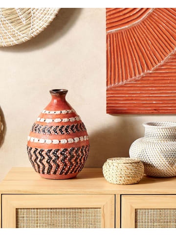 Beliani Dekovase KUMU in Braun/Schwarz/Weiß - (W) 24 x (H) 36 x (L) 24 cm