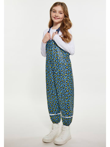 Schmuddelwedda Mädchen (Kids) Regenhose in Stahlblau Limette Leo