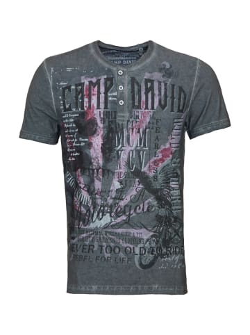 CAMP DAVID  T-Shirt 'Road Rebel' in dunkelgrau