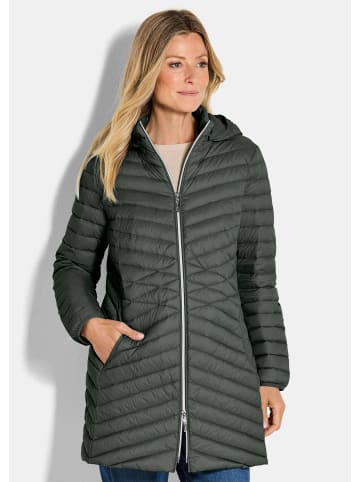 GOLDNER Steppmantel Gefütterter langer Mantel mit Kapuze in khaki