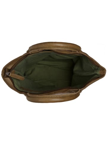 The Chesterfield Brand Ontario Handtasche Leder 37 cm in olive green