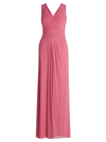 Vera Mont Abendkleid mit V-Ausschnitt in Rose Pink