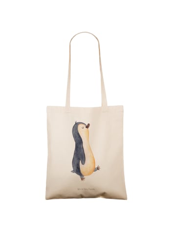 Mr. & Mrs. Panda Tasche Pinguin mHerzieren ohne Spruch in Creme