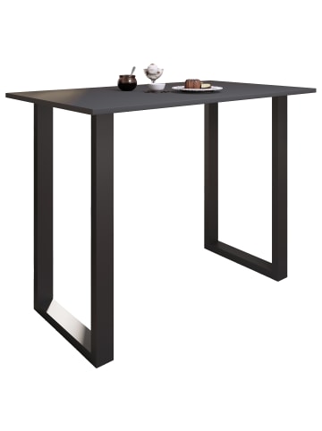VCM  Holz Bartisch Stehtisch Tisch Tresen Xona 140x80 in Schwarz / Anthrazit
