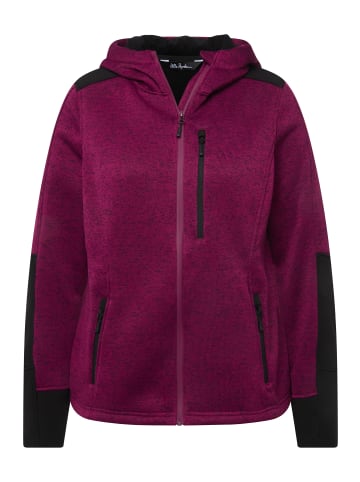 Ulla Popken Sweatjacke in brombeere