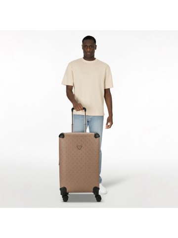Guess Wilder 4 Rollen Trolley 64 cm mit Dehnfalte in dark oak