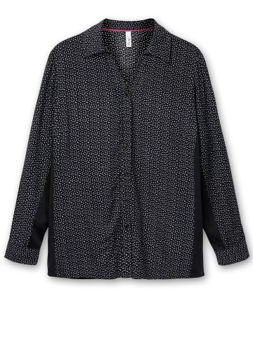 sheego Druckbluse in schwarz-gemustert