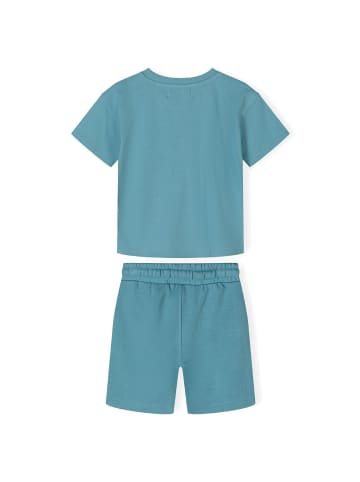 Minoti 2tlg. Set: T-Shirt & Shorts 23fleece119 in Blau
