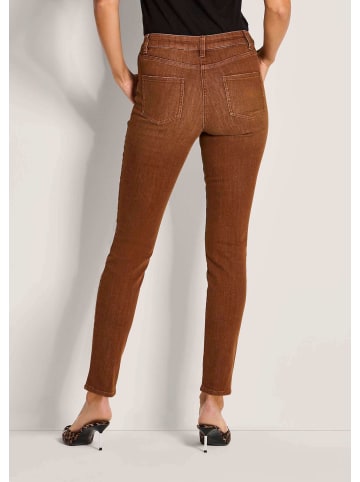 MADELEINE Slim Fit Five-Pocket-Jeans in nussbraun