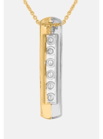 Ethische Diamanten Halskette aus 375 Gelbgold mit Lab Grown Diamant
