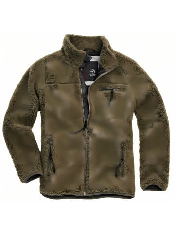 Brandit Fleecejacke/Fleecepullover "Teddyfleece Jacket" in Grün