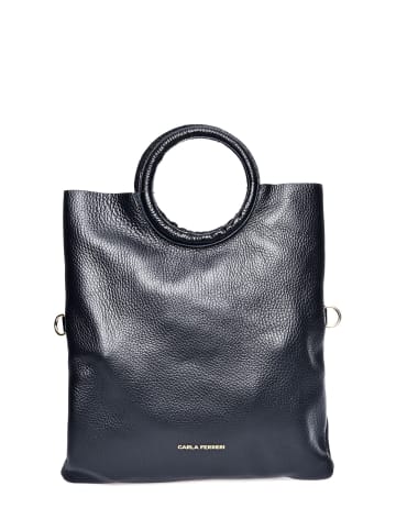 Carla Ferreri Henkeltasche in Schwarz