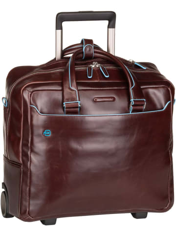 Piquadro Pilotenkoffer Blue Square Wheeled Briefcase 4729 in Mogano