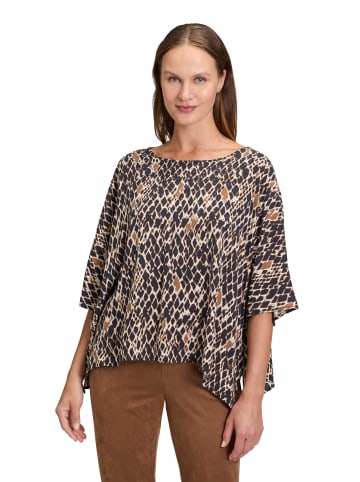 Betty Barclay Schlupfbluse mit Schmucksteinen in Dark Blue/Brown