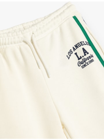 KOTON SWEAT BOTTOMS in Ekru