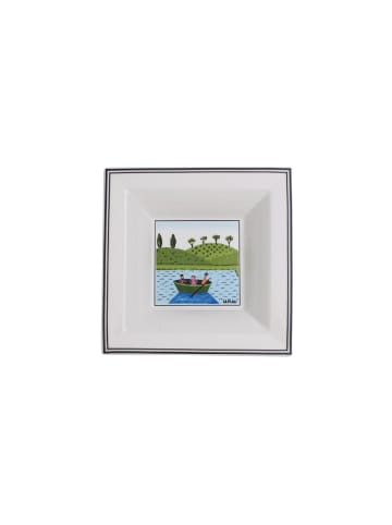 Schale Quadrat Design Naif Gifts in Bunt 14 x 14 cm
