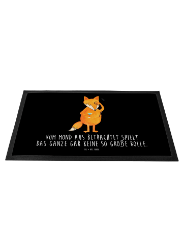 Mr. & Mrs. Panda Schmutzfangteppich Fuchs Lord mit Spruch in Schwarz