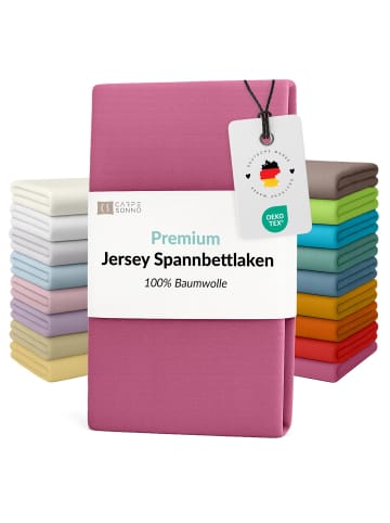 Carpe Sonno Edel-Jersey Spannbettlaken in Pink