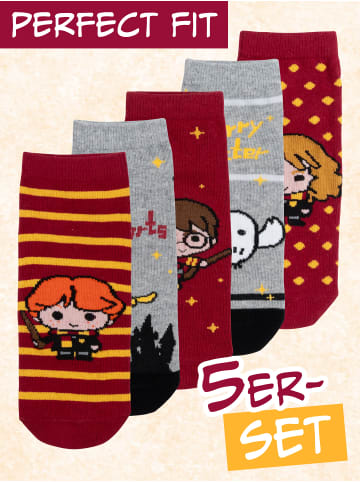 Harry Potter 5er Pack Harry Potter Socken 3 Freunde Kindersocken Söckchen in Mehrfarbig