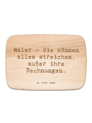 Mr. & Mrs. Panda Frühstücksbrett Spruch Maler Rechnung mit Spruch in Transparent