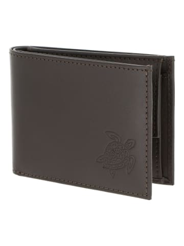 oxmox Leather Geldbörse RFID Schutz Leder 11 cm in braun-turtle 2.0