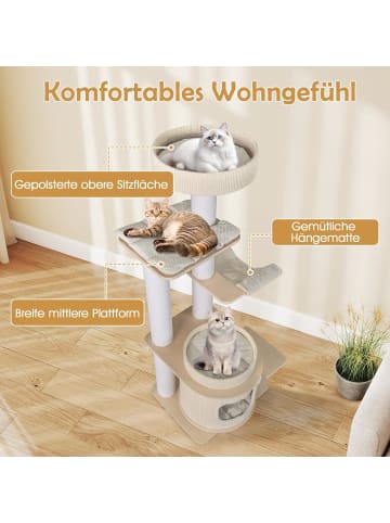 COSTWAY Kratzbaum groß 151 cm in Beige