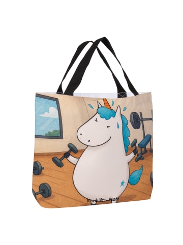 Mr. & Mrs. Panda Shopper Einhorn Fitness Design ohne Spruch in Weiß