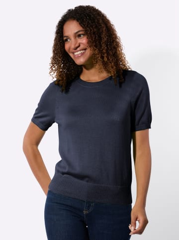 WITT WEIDEN Kurzarm-Pullover in marine