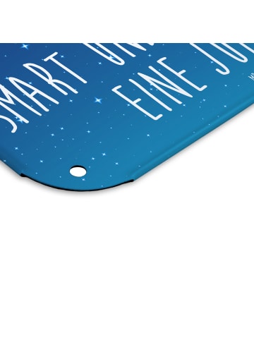 Mr. & Mrs. Panda tafel Sternzeichen Jungfrau mit Spruch in Sternenhimmel Blau